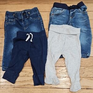 Kids Denim and Knit Bottoms Set